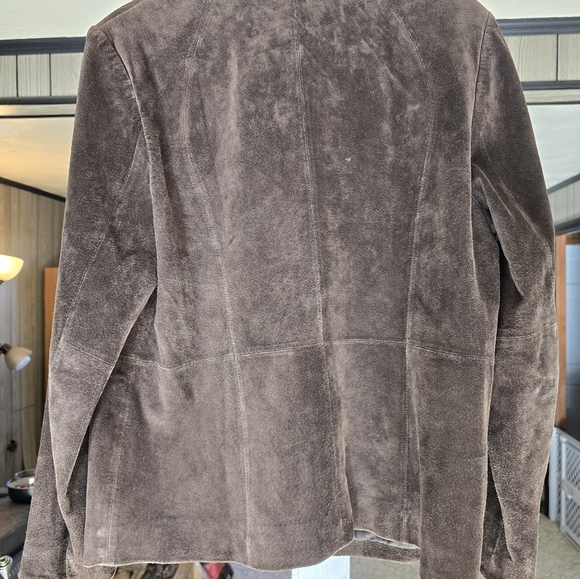 Madison Studio Tooled Suede Elegant Brown Women's Jacket - Picture 9 of 10